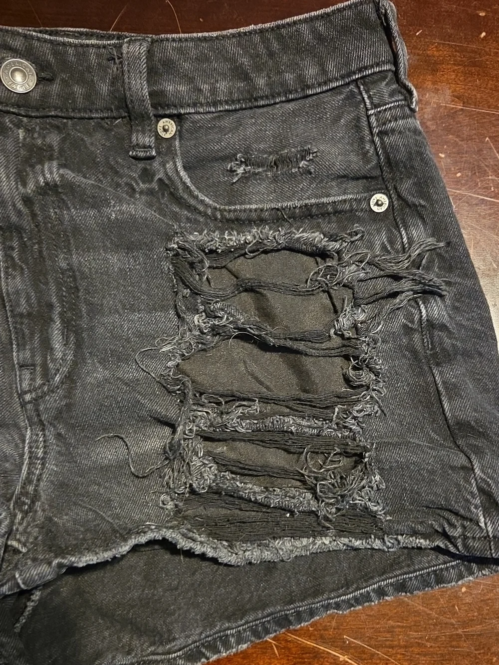 American Eagle Outfitters black distressed